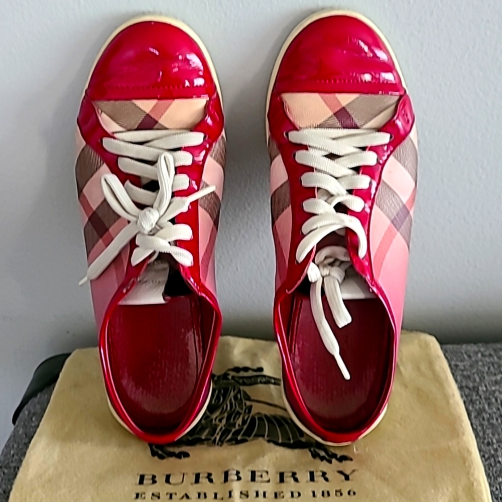 Authentic Raspberry Burberry Sneakers